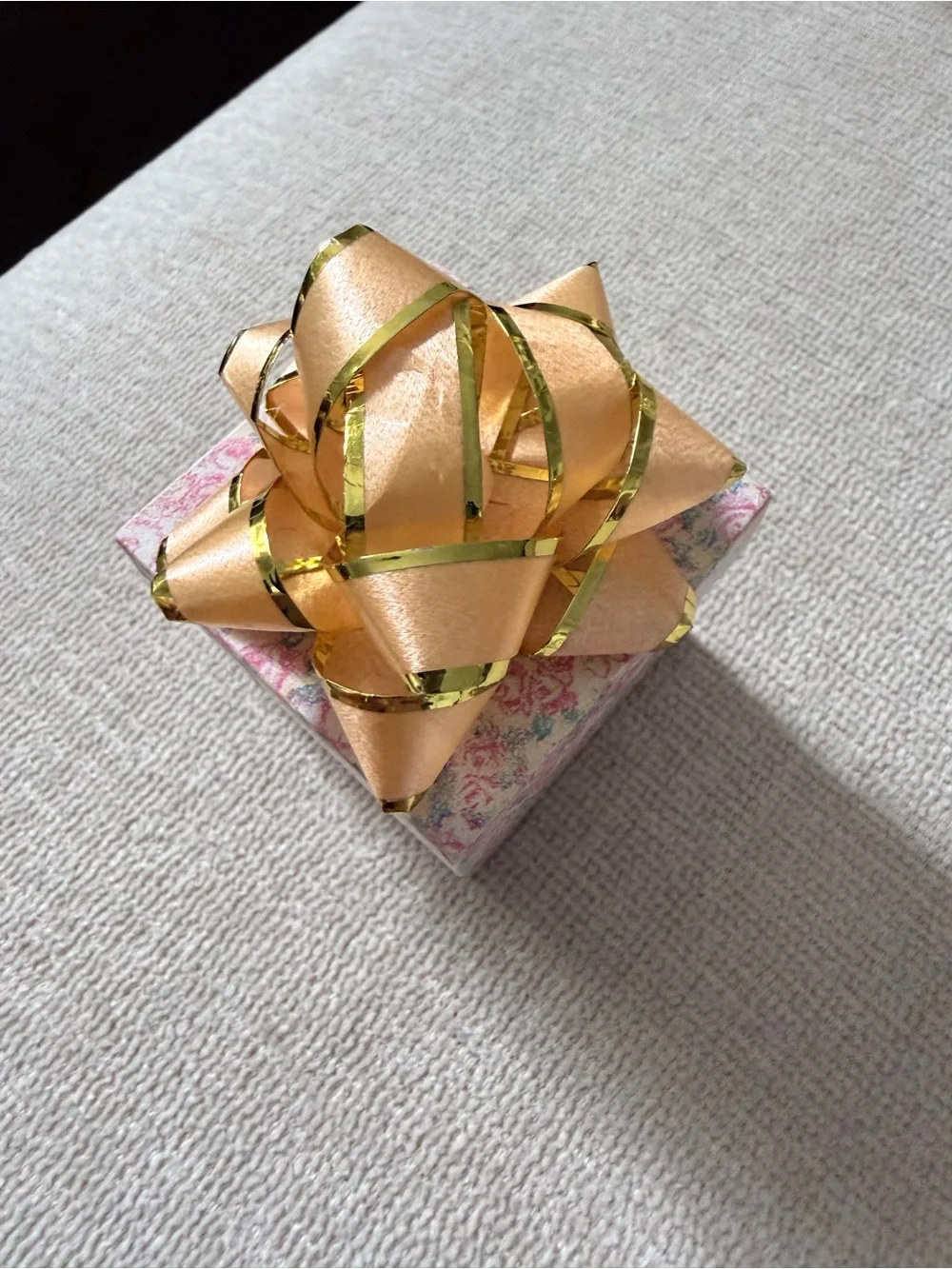 Vintage Floral Paper Ring Gift Box